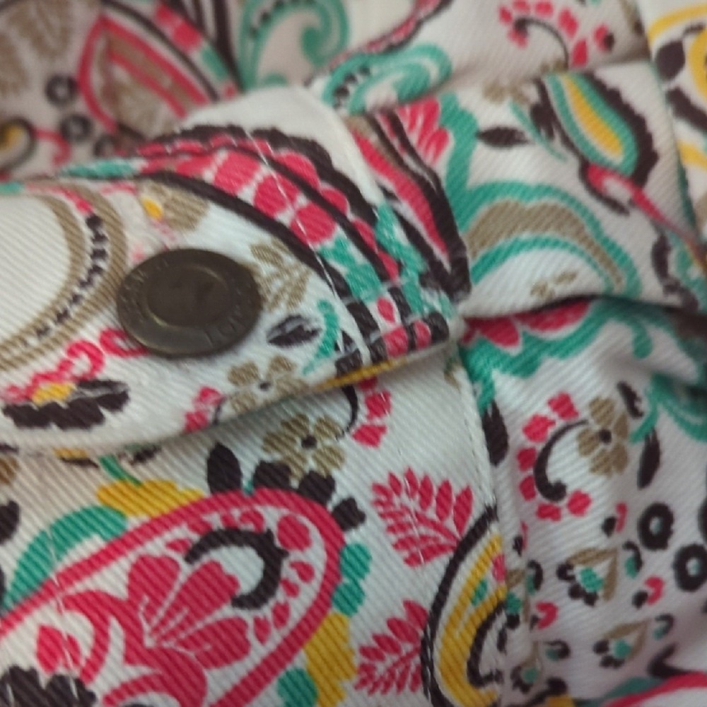 Jessica London White Multi Paisley Jean Jacket 14W - Picture 5 of 12